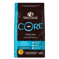 Wellness CORE Grain-Free Ocean Whitefish, Herring & Salmon Dry Dog Food, 4-lb
