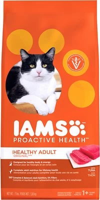 Iams ProActive Health Healthy Adult Original With Tuna Dry Cat Food, 7-lb