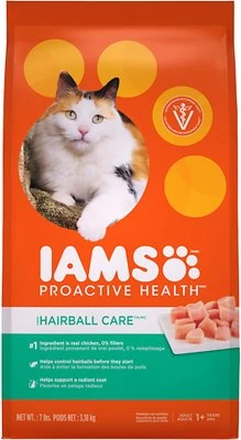 Iams ProActive Health Adult Hairball Care Dry Cat Food, 7-lb