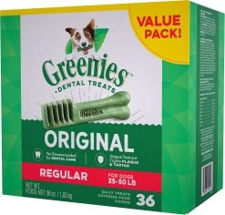 Greenies Original Regular Dental Dog Treats, 36-count