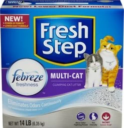 Fresh Step Multiple Cat Scoopable Clumping Cat Litter, 14-lb Box