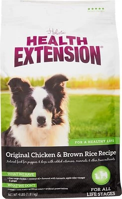 Health Extension Original Chicken & Brown Rice Recipe Dry Dog Food, 4-lb