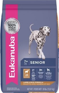 Eukanuba Senior Lamb & Rice Formula Dry Dog Food, 30-lb