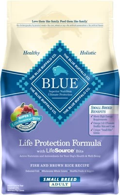 Blue Buffalo Life Protection Formula Small Breed Adult Fish & Brown Rice Recipe Dry Dog Food, 6-lb