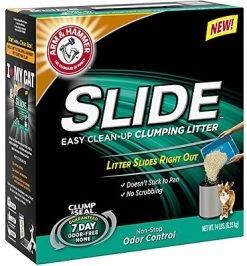 Arm & Hammer Litter Slide Odor Control Easy Clean-Up Clumping Cat Litter, 14-lb