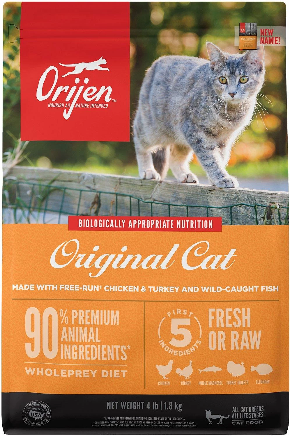 ORIJEN Original Cat Dry Cat Food, 4-lb