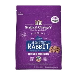 Stella & Chewy's Absolutely Rabbit Dinner Morsels Raw Frozen Cat Food, 1-lb