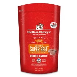 Stella & Chewy's Stella's Super Beef 1.5-oz Dinner Patties Grain-Free Raw Frozen Dog Food, 3-lb