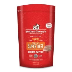 Stella & Chewy's Stella's Super Beef 8-oz Dinner Patties Grain-Free Raw Frozen Dog Food, 6-lb