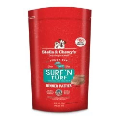 Stella & Chewy's Surf 'N Turf 8-oz Dinner Patties Grain-Free Raw Frozen Dog Food, 6-lb