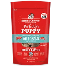 Stella & Chewy's Perfectly Puppy Beef & Salmon Dinner Patties Freeze-Dried Raw Dog Food, 5.5-oz
