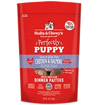 Stella & Chewy's Perfectly Puppy Chicken & Salmon Dinner Patties Freeze-Dried Raw Dog Food, 5.5-oz