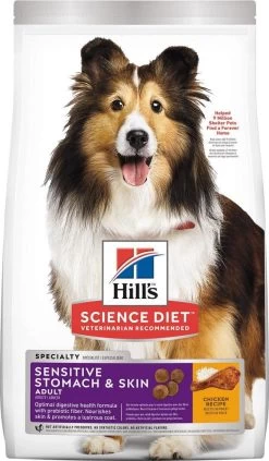 Hill's Science Diet Adult Sensitive Stomach & Skin Chicken Recipe Dry Dog Food, 4-lb