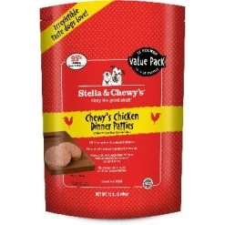 Stella & Chewy's Chewy's Chicken Dinner Patties Grain-Free Raw Frozen Dog Food, 12-lb