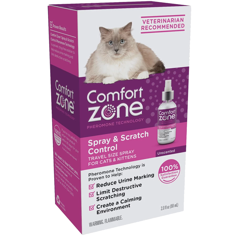 Comfort Zone Spray & Scratch Control Cat Spray, 2-oz