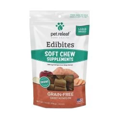 Pet Releaf Edibites Sweet Potato Pie Soft Chew Large Breed Grain-Free Dog Treats, 7.5-oz