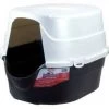 Nature's Miracle Oval Hooded Cat Litter Box, Black