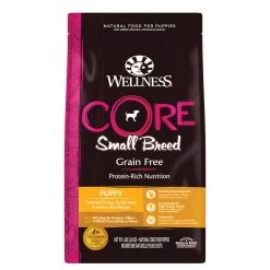Wellness CORE Grain-Free Small Breed Puppy Turkey & Salmon Dry Dog Food, 4-lb