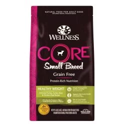 Wellness CORE Grain-Free Small Breed Healthy Weight Dry Dog Food, 4-lb