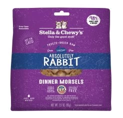 Stella & Chewy's Absolutely Rabbit Dinner Morsels Raw Freeze-Dried Cat Food, 3.5-oz