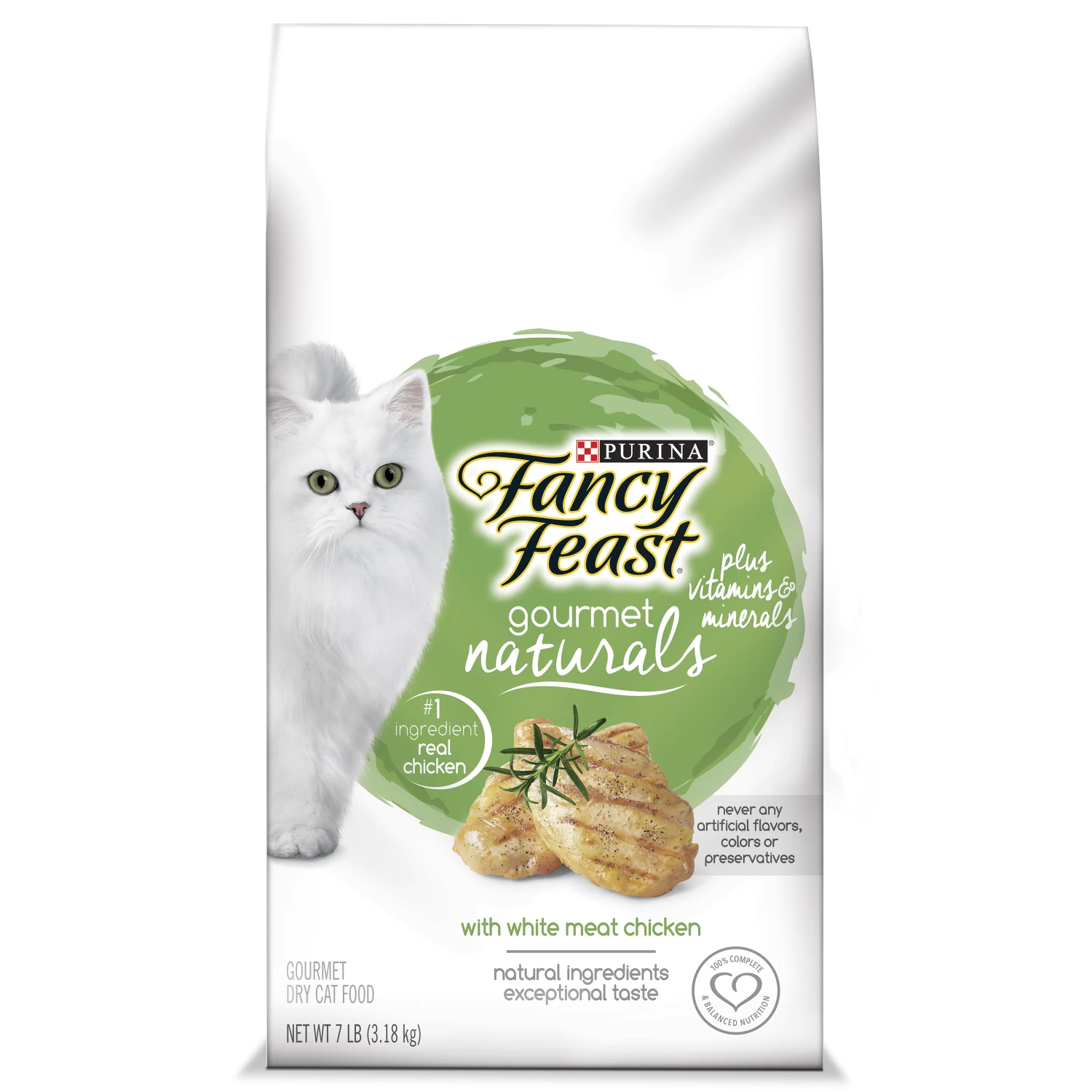 Fancy Feast Gourmet Naturals White Meat Chicken Dry Cat Food, 7-lb