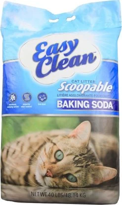 Easy Clean Baking Soda Scoopable Cat Litter, 40-lb