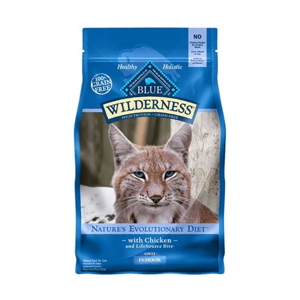 Blue Buffalo Wilderness Indoor Chicken Recipe Grain-Free Dry Cat Food, 11-lb