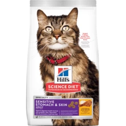 Hill's Science Diet Adult Sensitive Stomach & Skin Dry Cat Food, 15.5-lb