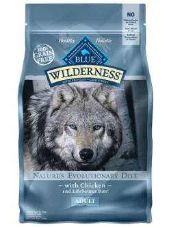 Blue Buffalo Wilderness Adult Chicken Grain-Free Dry Dog Food, 24-lb