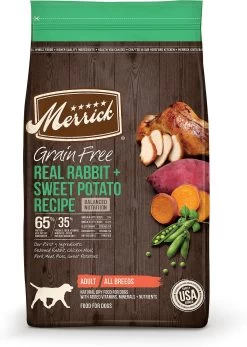 Merrick Grain-Free Real Rabbit + Sweet Potato Recipe Dry Dog Food, 4-lb