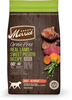 Merrick Grain-Free Real Lamb + Sweet Potato Recipe Dry Dog Food, 4-lb