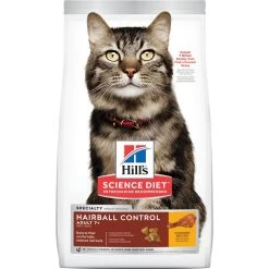 Hill's Science Diet Adult 7+ Hairball Control Chicken Recipe Dry Cat Food, 7-lb