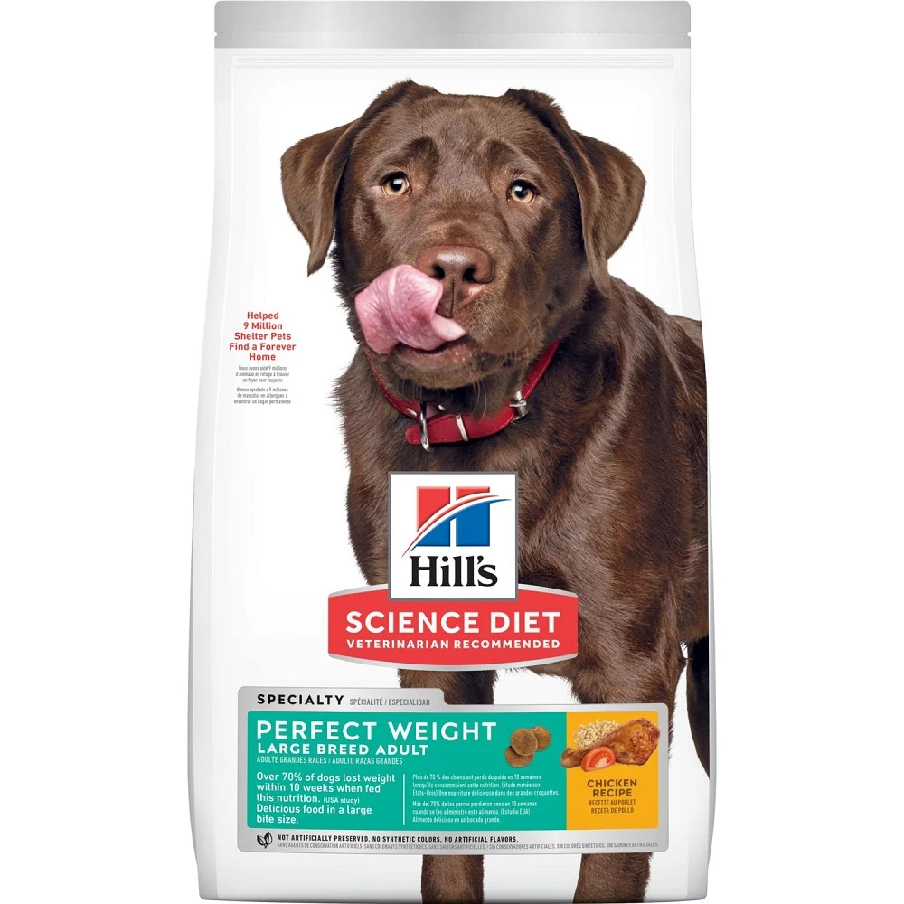 Hill's Science Diet Adult Perfect Weight Large Breed Chicken Dry Dog Food, 15-lb (**)
